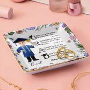 Graduation,Gift For Yourself,Gift For Women,Gift For Men,Happy - Graduation Motivation God Has Great Plans For You - Personalized Ring Dish