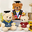 Graduation,Happy,Gift For Yourself,Gift For Daughter,Gift For Son,Gift For Bestie,Proud - Graduation Pride Dual Flags - Personalized Teddy Bear