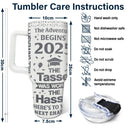 Graduation The Adventure Begins - Personalized 40oz Tumbler With Straw