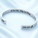 Memorial,Graduation,Sad,Gift For Yourself,Family,Icon - Graduation Walking Beside You Memorial - Personalized Bangle Bracelet Cuff