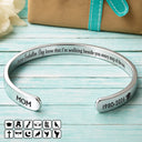 Memorial,Graduation,Sad,Gift For Yourself,Family,Icon - Graduation Walking Beside You Memorial - Personalized Bangle Bracelet Cuff