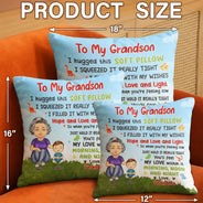 Grand-mère a serré ce coussin moelleux dans ses bras – Cadeau pour petite-fille, petit-fils, enfants – Coussin personnalisé