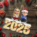 Gift For Grandpa,Gift For Grandma,Gift For Grandparents,Happy,Parents,Christmas - Grandkids Christmas Tree Cake 3D Effect - Personalized Custom Shaped Acrylic Ornament