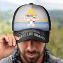 Gift For Grandpa, Happy, Love, Grandpa - Grandkids - Grandkids Make Life Grand - Personalized Classic Cap