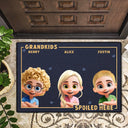 Gift For Grandpa, Gift For Grandma, Gift For Grandparents, Gift For Women, Gift For Men, Top Market, Happy - Grandkids Spoiled Here 3D Effect - Personalized Doormat