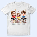 Gift For Mother,Gift For Grandma,Happy,Gift For Wife - Grandma Grandkid Cartoon - Personalized T Shirt