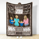 Gift For Women,Gift For Grandma,Grandma - Grandkids,Gift For Grandkids,Gift For Mother,Mom - Daughters (Adult),Mom - Daughters (Young),Mom - Sons,Mom - Children,Gift For Daughter,Gift For Son,Love - Grandma Grandkids Hug This Blanket - Personalized Fleece Blanket, Sherpa Blanket