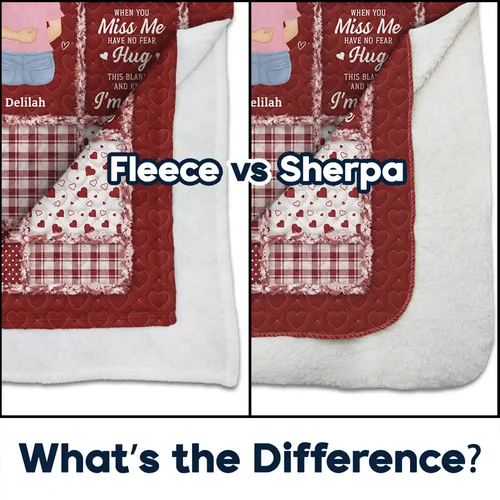 Gift For Women,Gift For Grandma,Grandma - Grandkids,Gift For Grandkids,Gift For Mother,Mom - Daughters (Adult),Mom - Daughters (Young),Mom - Sons,Mom - Children,Gift For Daughter,Gift For Son,Love - Grandma Grandkids Hug This Blanket - Personalized Fleece Blanket, Sherpa Blanket