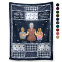 Gift For Women,Gift For Grandma,Grandma - Grandkids,Gift For Grandkids,Gift For Mother,Mom - Daughters (Adult),Mom - Daughters (Young),Mom - Sons,Mom - Children,Gift For Daughter,Gift For Son,Love - Grandma Grandkids Hug This Blanket - Personalized Fleece Blanket, Sherpa Blanket