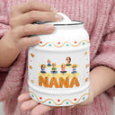 Gift For Grandma,Grandma - Grandkids,Gift For Mother,Single Mom,Mom - Children,Mom - Sons,Mom - Daughters (Young),Mom - Daughters (Adult),Christmas,Happy - Grandma Mom 3D Effect - Personalized Cookie Jar