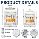 Gift For Grandma,Grandma - Grandkids,Gift For Mother,Single Mom,Mom - Children,Mom - Sons,Mom - Daughters (Young),Mom - Daughters (Adult),Christmas,Happy - Grandma Mom 3D Effect - Personalized Cookie Jar