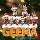 Gift For Grandma,Grandma - Grandkids,Gift For Mother,Single Mom,Mom - Children,Mom - Sons,Mom - Daughters (Young),Mom - Daughters (Adult),Christmas,Happy - Grandma Mom 3D Effect - Personalized Custom Shaped Acrylic Ornament