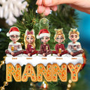 Gift For Grandma,Grandma - Grandkids,Gift For Mother,Single Mom,Mom - Children,Mom - Sons,Mom - Daughters (Young),Mom - Daughters (Adult),Christmas,Happy - Grandma Mom 3D Effect - Personalized Custom Shaped Acrylic Ornament