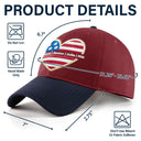 Gift For Mother, Gift For Grandma, Love, Independence Day - Grandma Mom American Heart - Personalized Embroidered Two Tone Cap