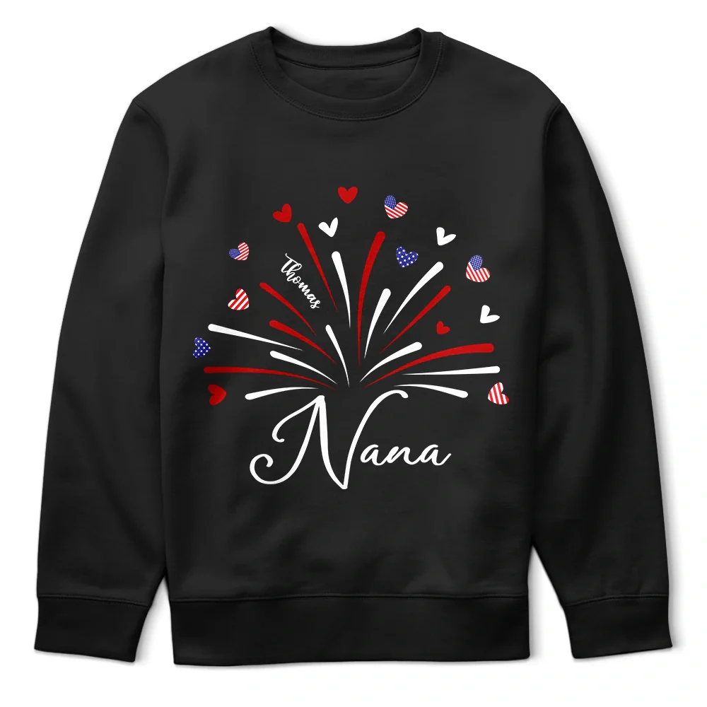 Gift For Grandma, Gift For Mother, Happy - Grandma Mom Independence Day - Personalized T Shirt