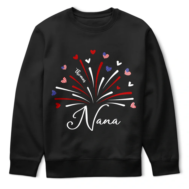 Gift For Grandma, Gift For Mother, Happy - Grandma Mom Independence Day - Personalized T Shirt