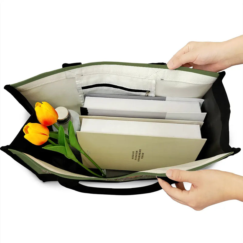 Gift For Grandma,Love,Gift For Mother,Gift For Wife - Grandma Mom Nanny Birth Flower - Personalized Canvas Tote Bag
