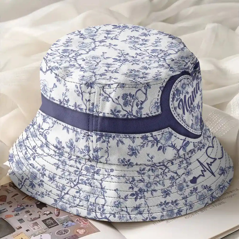 Gift For Mother,Gift For Grandma,Happy - Grandma Mom Toile De Jouy - Personalized Bucket Hat