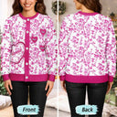 Gift For Mother,Gift For Grandma,Love - Grandma Mom Toile De Jouy - Personalized Cardigan