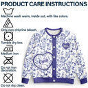 Gift For Mother,Gift For Grandma,Love - Grandma Mom Toile De Jouy - Personalized Cardigan