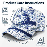 Gift For Grandma,Gift For Mother - Grandma Mom Toile De Jouy - Personalized Classic Cap
