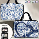 Gift For Mother, Gift For Grandma, Happy - Grandma Mom Toile De Jouy - Personalized Toiletry Bag