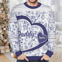 Gift For Grandma,Christmas - Grandma Mom Toile De Jouy - Personalized Unisex Ugly Sweater