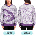 Gift For Grandma,Christmas - Grandma Mom Toile De Jouy - Personalized Unisex Ugly Sweater