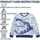 Gift For Grandma,Christmas - Grandma Mom Toile De Jouy - Personalized Unisex Ugly Sweater
