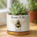 New baby,New Mom,Gift For Grandma,Gift For Mother,Happy - Grandma Mommy To Bee Pregnancy Annoucement - Personalized Ceramic Plant Pot