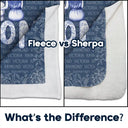 Gift For Grandma,Gift For Mother,Love - Grandma Nana Toile Back View Family - Personalized Fleece Blanket, Sherpa Blanket