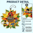 Gardening,Gift For Grandma,Grandma - Grandkids,Grandma's Hobby,Happy,Icon - Grandma's Love Bugs Stained Glass Effect - Personalized Acrylic Car Hanger