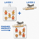 Happy,Gift For Grandma,Grandma's Hobby,Gift For Mother,Christmas - Grandma's Favorite Cookies 3D Effect - Personalized 2-Layered Wooden Ornament