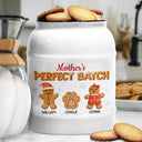 Happy,Gift For Grandma,Grandma's Hobby,Gift For Mother - Grandma's Favorite Cookies 3D Effect - Personalized Cookie Jar