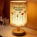 Gift For Mother,Gift For Grandma,Gift For Wife - Grandma's Garden Birth Flower - Personalized Fabric Lamp