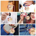 Gift For Grandma, Grandma - Grandkids, Happy - Grandma's Garden Birth Month Flowers - Personalized Acrylic Tag Keychain