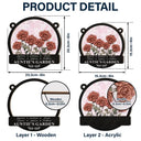 Gift For Grandma, Gift For Mother, Gift For Wife, Happy - Grandma's Garden Nana Mom Nanny Birth Flowers - Personalized Window Hanging Suncatcher Ornament