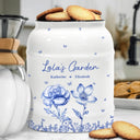 Gift For Grandma,Gift For Mother,Gift For Wife - Grandma's Garden Toile Birth Flower - Personalized Cookie Jar