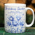 Gift For Grandma,Gift For Mother,Gift For Wife - Grandma's Garden Toile Birth Flower - Personalized White Edge-to-Edge Mug