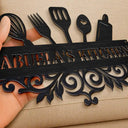 Happy, Gift For Grandma, Gift For Mother, Cooking, Baking , Gift For Women, Gift For Yourself - Grandma's Kitchen - Personalized Cutout Metal Sign