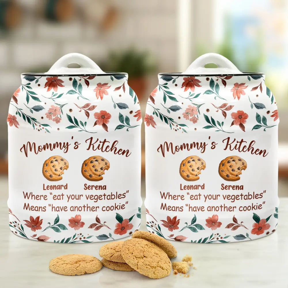 Gift For Mother, Gift For Grandma, Love - Grandma's Kitchen Have Another Cookie - Personalized Cookie Jar