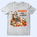 Gift For Grandchildren,Gift For Grandkids,Gift For Grandma,Cozy,Grandma - Grandkids,Vector - Grandma's Little Pumpkins - Personalized T Shirt