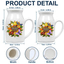 Gift For Grandma,Grandma - Grandkids,Grandma's Hobby,Gardening,Happy,Icon,Playful - Grandma's Love Bugs Stained Glass Effect - Personalized Ceramic Flower Vase