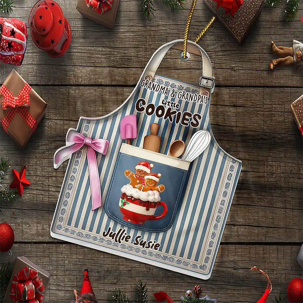 Gift For Grandma,Gift For Grandparents,Christmas,Love - Grandma's Perfect Patch - Personalized Custom Shaped Acrylic Ornament