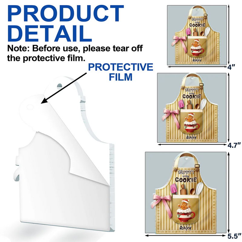 Gift For Grandma,Gift For Grandparents,Christmas,Love - Grandma's Perfect Patch - Personalized Custom Shaped Acrylic Ornament