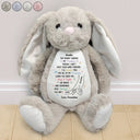 Grandpa,Grandkids,Grandma,Happy - Grandma's Promise To Hold Your Hand Tight - Personalized Soft Toy Bunny