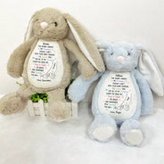 Grandpa,Grandkids,Grandma,Happy - Grandma's Promise To Hold Your Hand Tight - Personalized Soft Toy Bunny