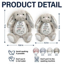 Grandpa,Grandkids,Grandma,Happy - Grandma's Promise To Hold Your Hand Tight - Personalized Soft Toy Bunny