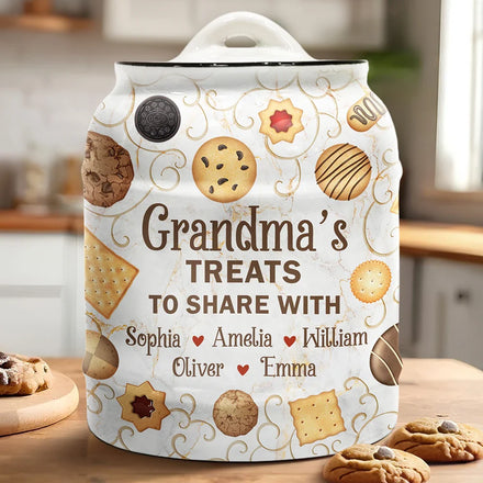 Grandma's Treats - Personalized Cookie Jar