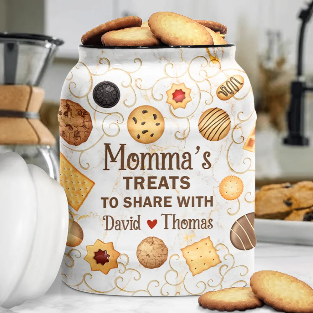 Gift For Mother,Gift For Grandma - Grandma's Treats - Personalized Cookie Jar

